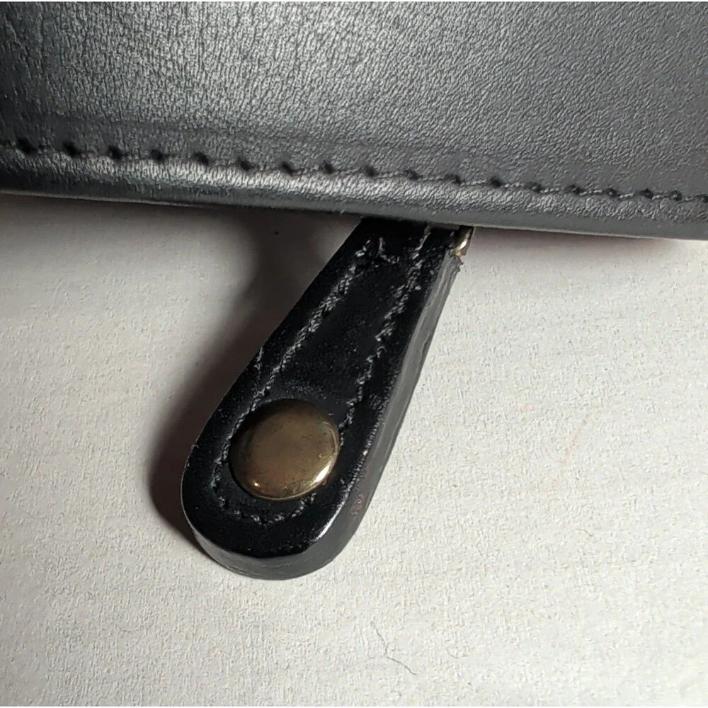 Coach Bedford Bifold Black Leather Wallet Y2K Vintage